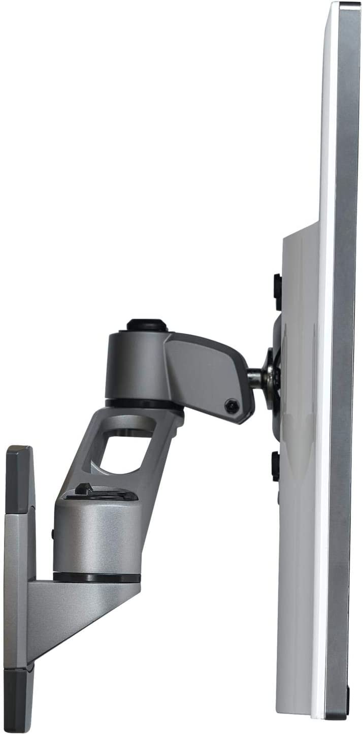 StarTech.com Wall Mount Monitor Arm - Premium - 10.2 Single Swivel - Supports Monitors 12 to 34 - VESA Monitor Wall Mount Bracket - Silver (ARMWALLDS2) Single-Swivel Silver