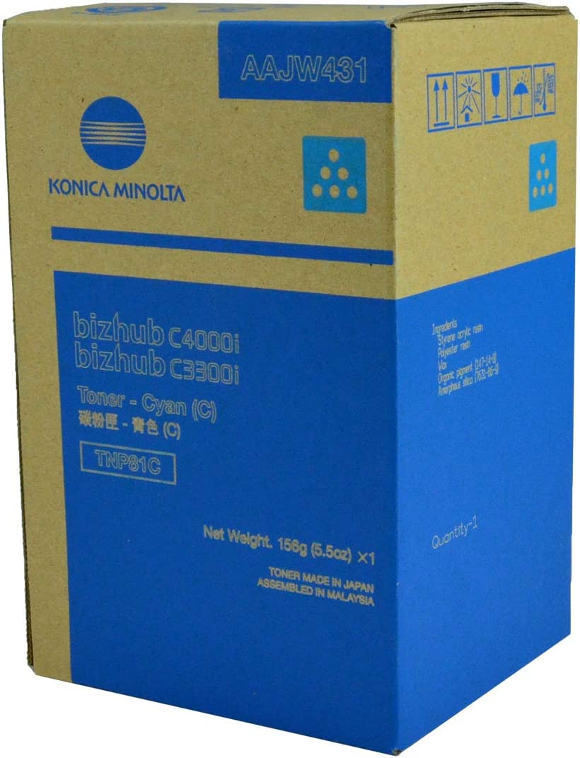 Konica minolta strategic Konica Minolta AAJW431 (TNP81C) Cyan Toner Cartridge