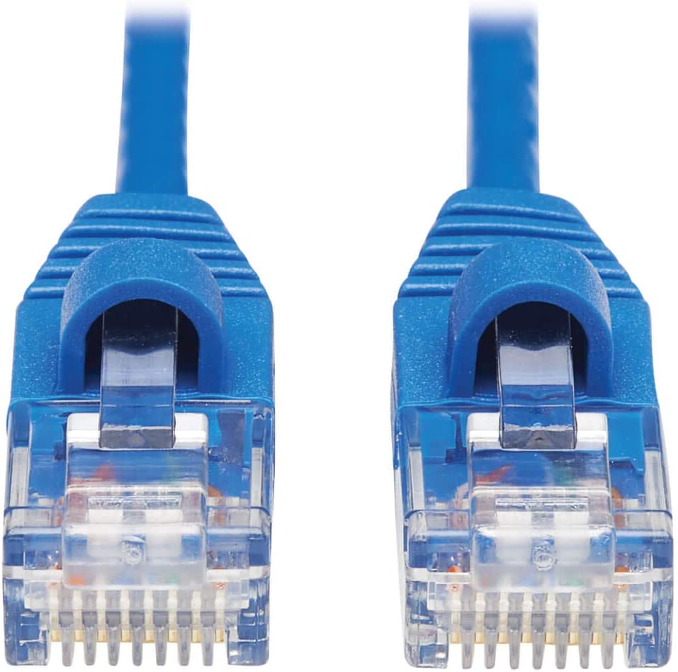 Tripp Lite Cat6a 10G Ethernet Cable, Snagless Molded Slim UTP Network Patch Cable (RJ45 M/M), Blue, 15 ft. (N261-S15-BL) Blue 15-ft.