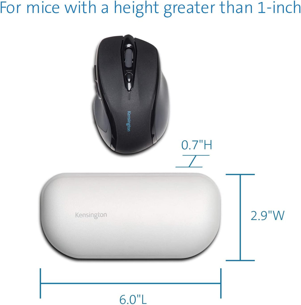 Kensington ErgoSoft Wrist Rest for Standard Mouse, Gray (K50432WW)