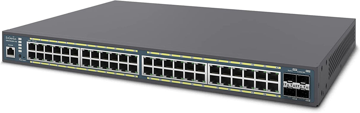 EnGenius Fit L2 Plus Managed EWS7952FP-FIT 48-Port Gigabit PoE+ Switch with 740W Budget, 4 SFP Uplink Ports