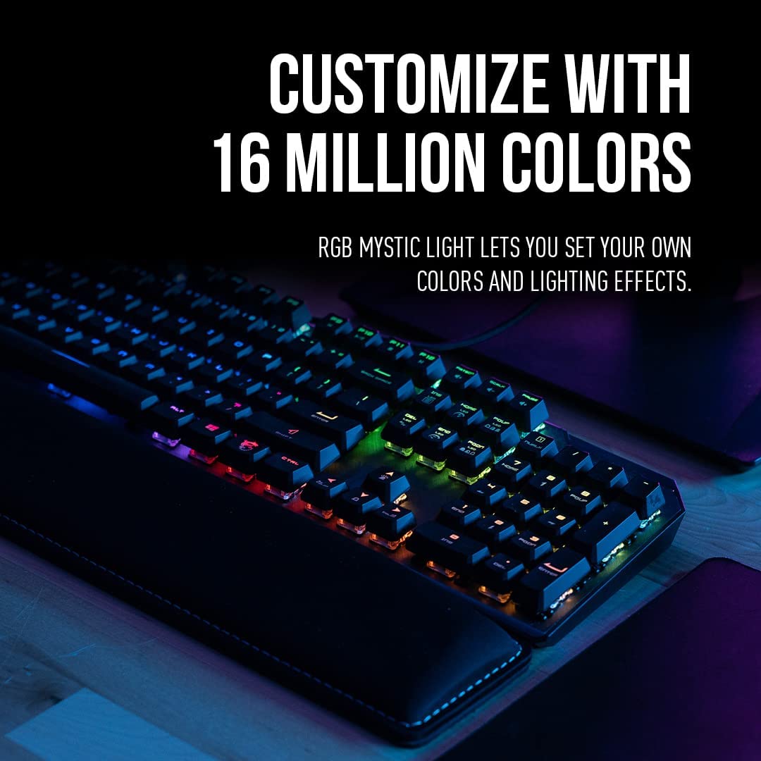 MSI Vigor GK50 Elite LL Mechanical Gaming Keyboard, Kailh Blue Switches, RGB Mystic Light VIGOR GK50 ELITE LL US