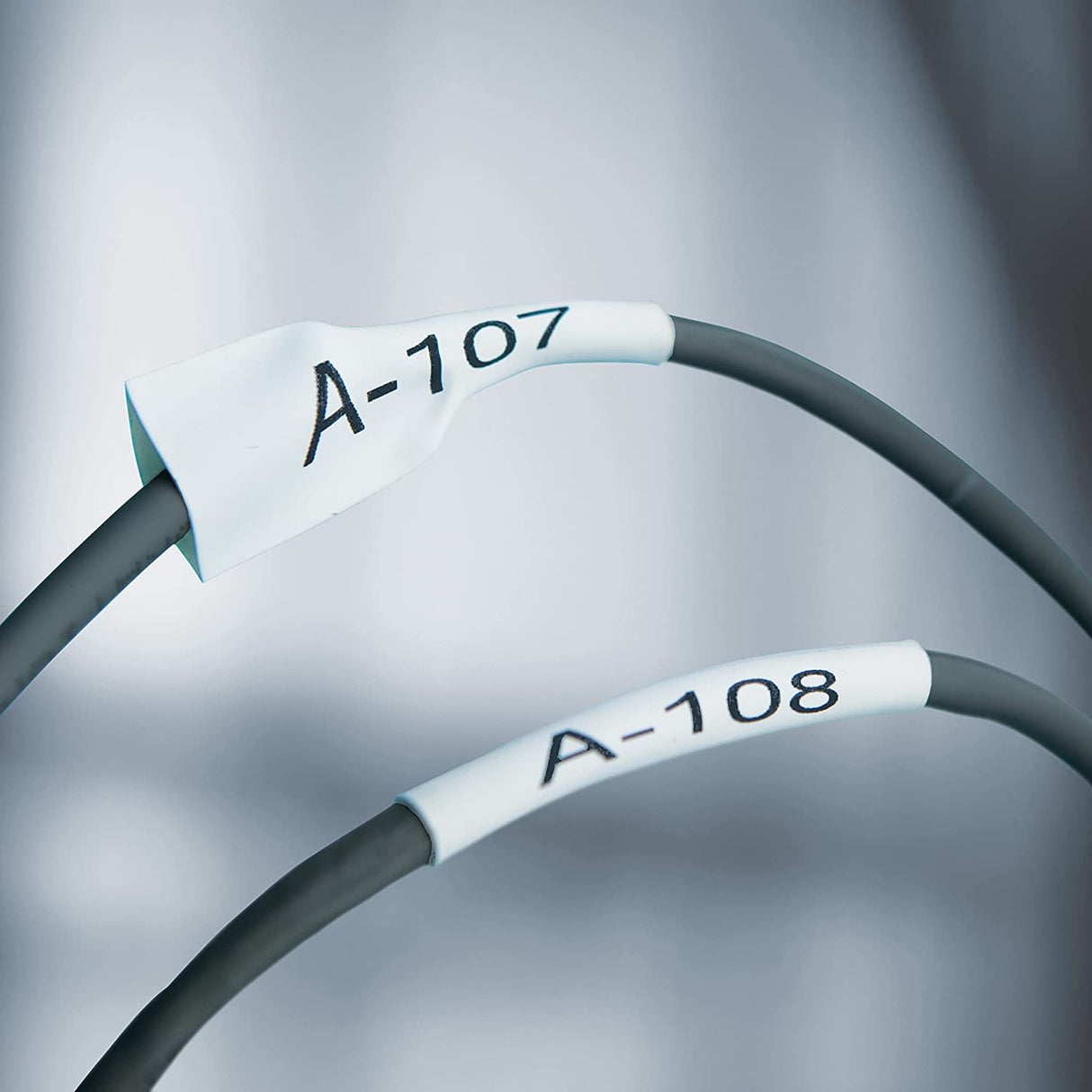 DYMO Industrial Heat Shrink Tubes for DYMO Industrial RhinoPro Label Makers, Black on White, 3/4" (18057) Black on Yellow 3/4" (19MM)