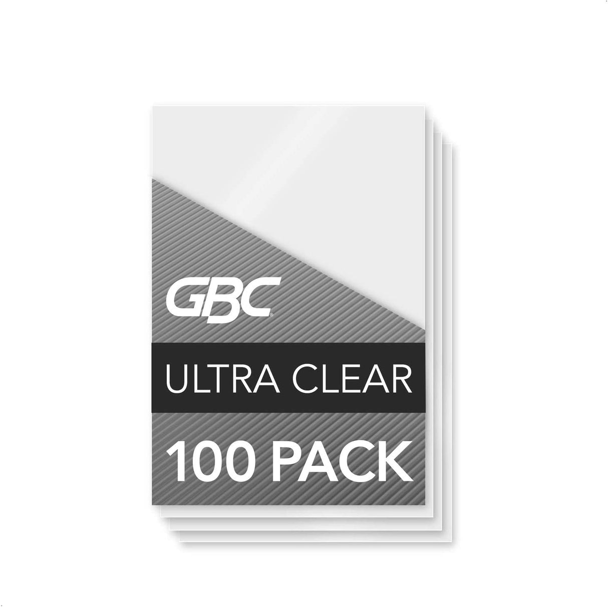 GBC Thermal Laminating Sheets / Pouches, ID Card Size, 5 Mil, Heat Seal Ultra Clear, 100 Pack (56005) Badge/ID Card