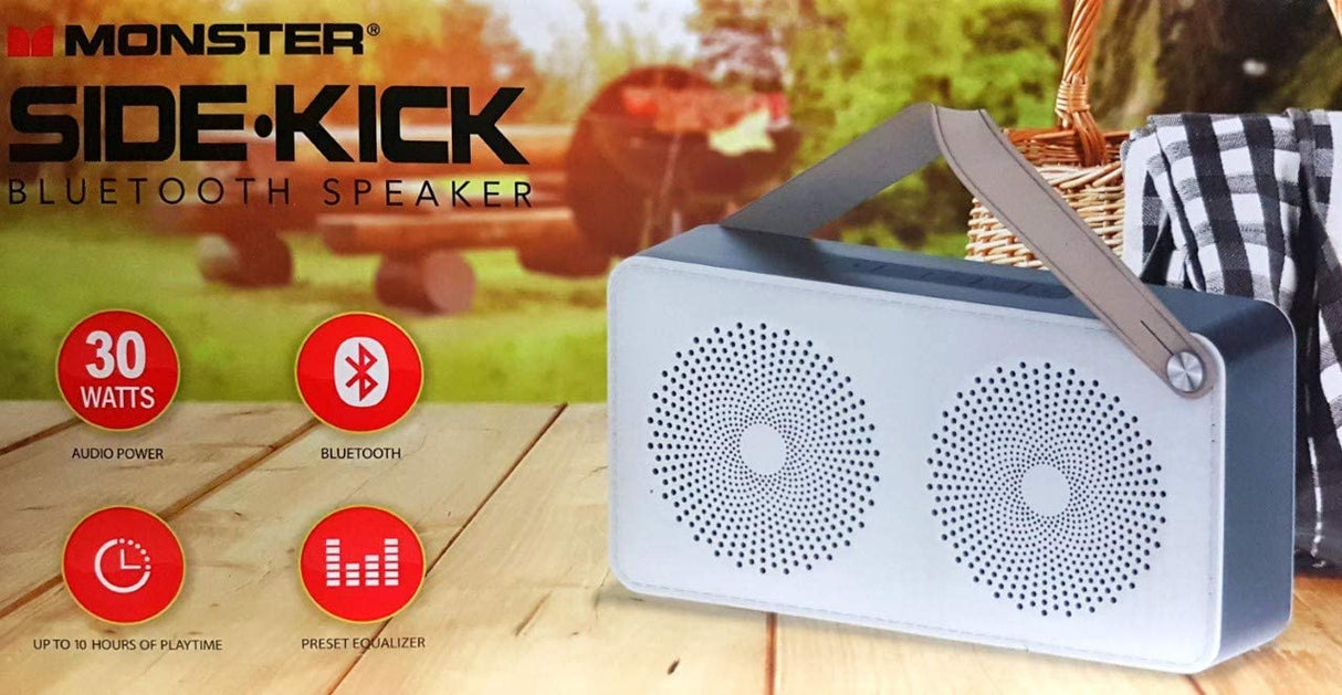 monster Side Kick Portable Speaker Bluetooth 30 watts with preset Equalizer