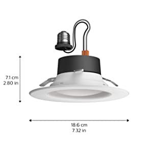 Philips Hue White and color Ambiance Extra Bright High Lumen Dimmable LED Smart Retrofit Recessed 6" Downlight Compatible with Amazon Alexa Apple HomeKit and Google Assistant, 1-Pack 6-inch New Version White and Color Ambiance 1 Count (Pack of 1)