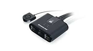 IOGEAR 4x4 USB 2.0 Peripheral Sharing Switch, for Multiple USB Devices GUS404 , Black 4x4 USB 2.0 Sharing Switch