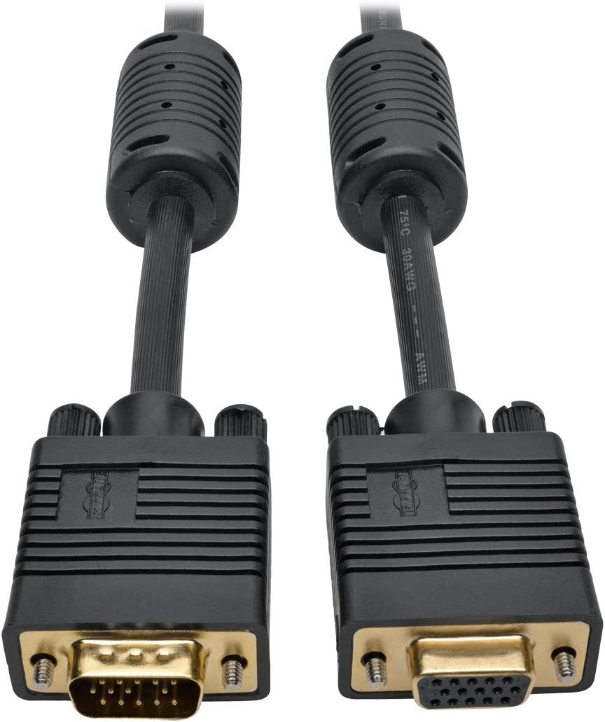 TRIPP LITE VGA Monitor Extension Cable RGB Coax High Resolution M/F, 2048 x 1536, Including 1080p HD15, 3' 3 ft.