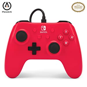 Powera Wired Controller for Nintendo Switch - Raspberry Red, Gamepad, Game controller, Wired controller, Officially licensed Raspberry Controller