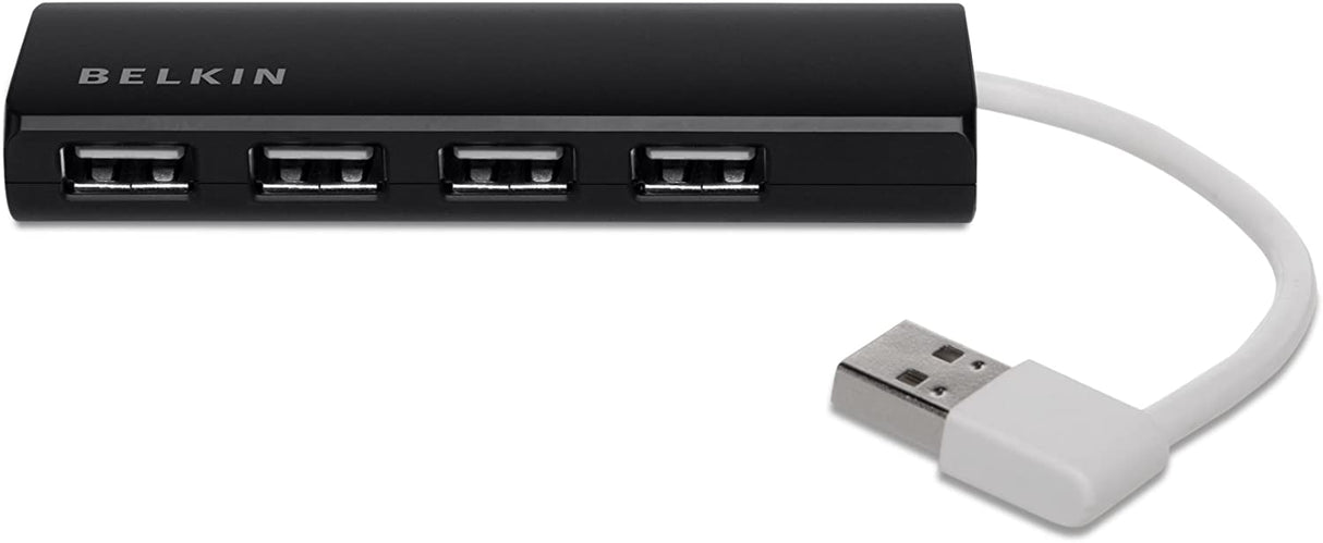 Belkin F4U042BT Ultra-Slim Travel Hub - 4-Port Ultra Slim ,Black 4-Port Ultra Slim Black