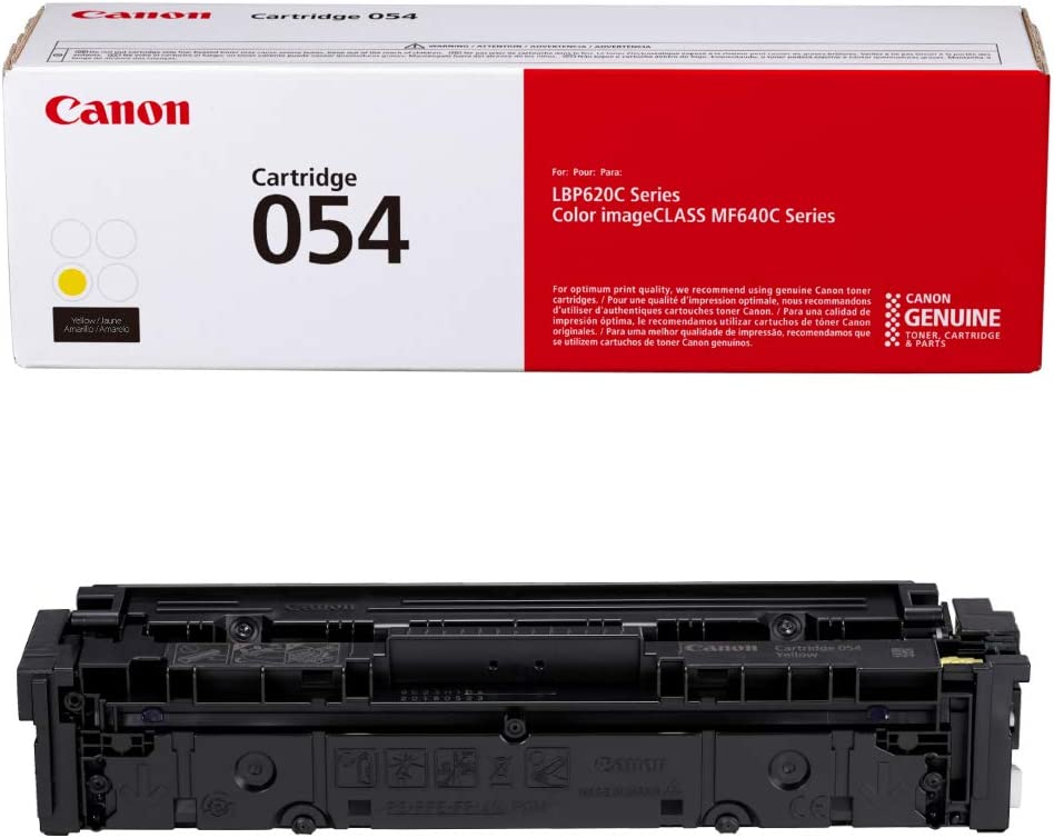 Canon Genuine Toner, Cartridge 054 Yellow (3021C001) 1 Pack & Canon Genuine Toner, Cartridge 054 Magenta (3022C001) 1 Pack, for Canon Color imageCLASS MF641Cdw, MF642Cdw, Laser Printers Yellow Toner + Cartridge Magenta