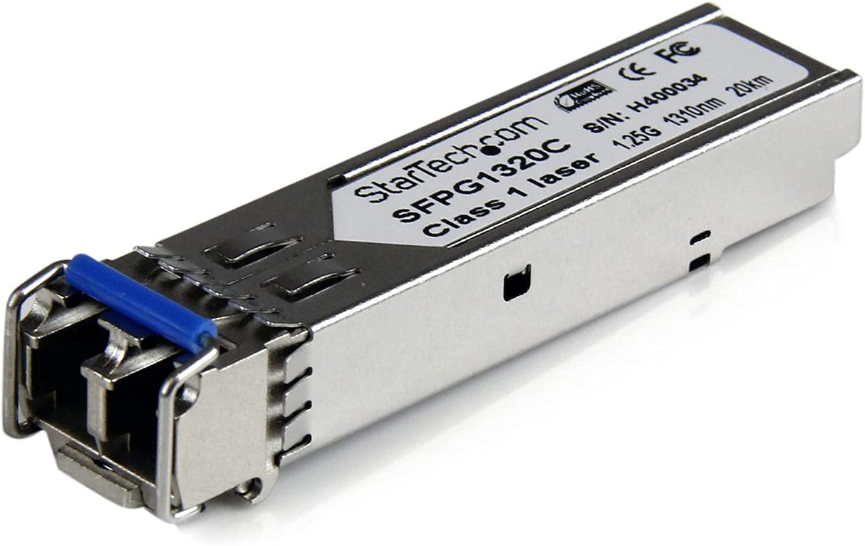 StarTech.com Cisco GLC-LH-SMD Compatible SFP Module - 1000BASE-LH - 1GbE Single Mode Fiber SMF Optic Transceiver - 1GE Gigabit Ethernet SFP - LC 20km - 1310nm - DDM Cisco Firepower (SFPG1320C)