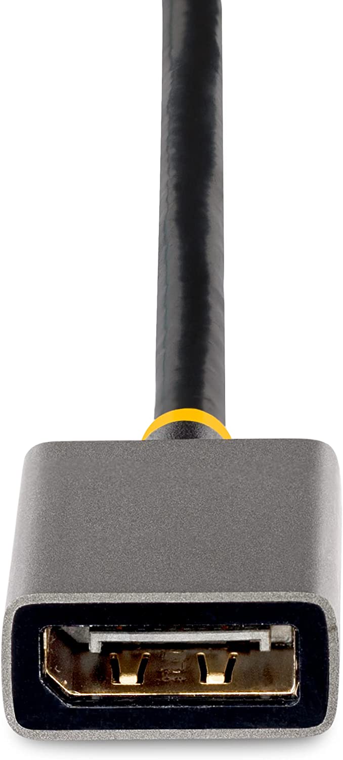 StarTech.com 1ft (30cm) HDMI to DisplayPort Adapter Cable, Active 4K 60Hz HDMI 2.0 to DP 1.2 Converter, HDR, USB Bus Powered, HDMI Source to DisplayPort Monitor for Laptops/PC (128-HDMI-DISPLAYPORT)