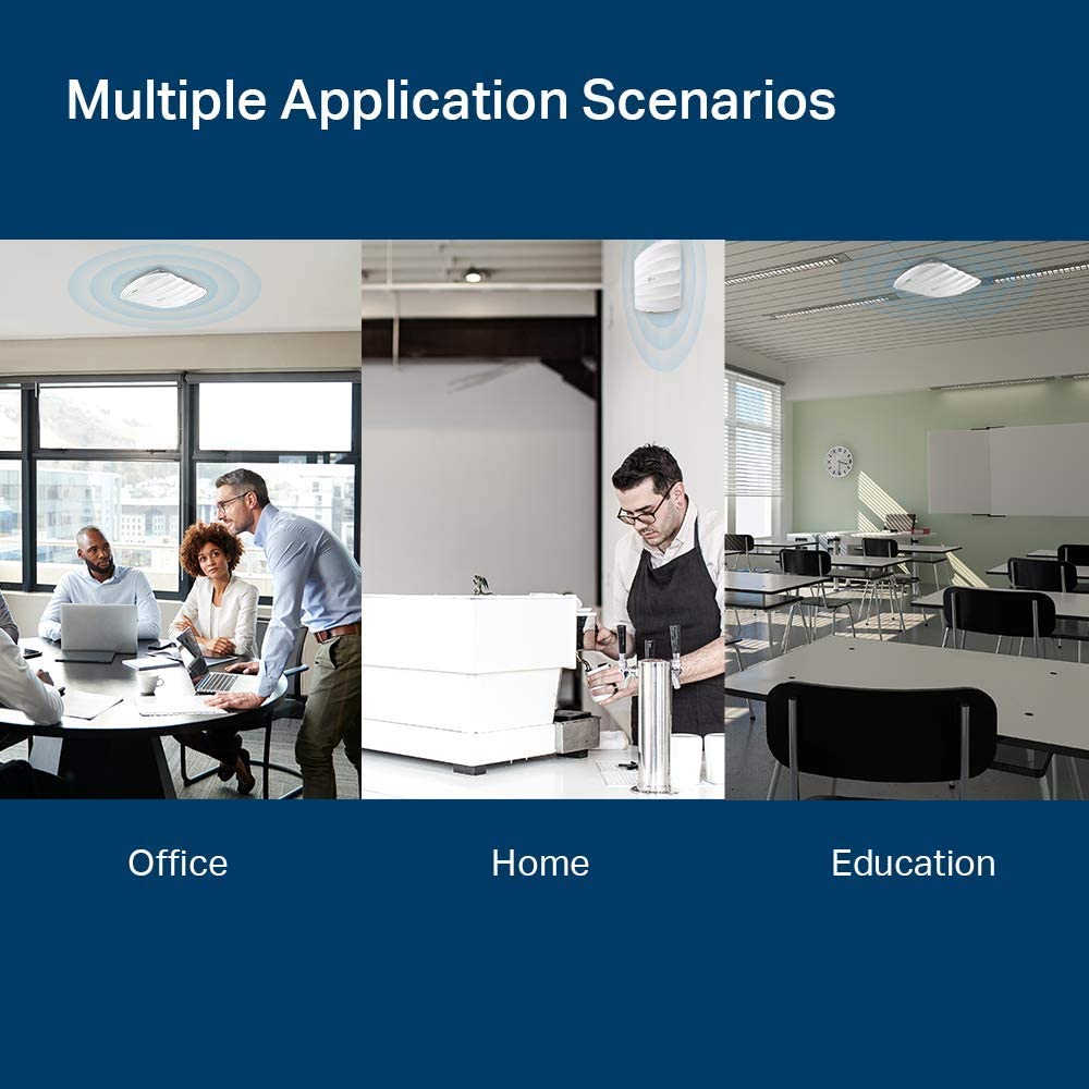 TP-Link EAP225 | Omada AC1350 Gigabit Wireless Access Point | Business WiFi Solution w/ Mesh Support, Seamless Roaming & MU-MIMO | PoE Powered | SDN Integrated | Cloud Access & Omada App | White