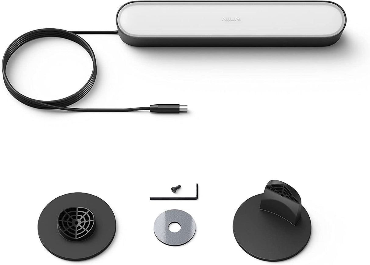 Philips Hue Play White & Color Smart Light Extension, Hub Required/NO Power supply included (Smart Lighting Compatibility with Amazon Alexa, Apple Homekit & Google Home) Extension (No Plug) Black