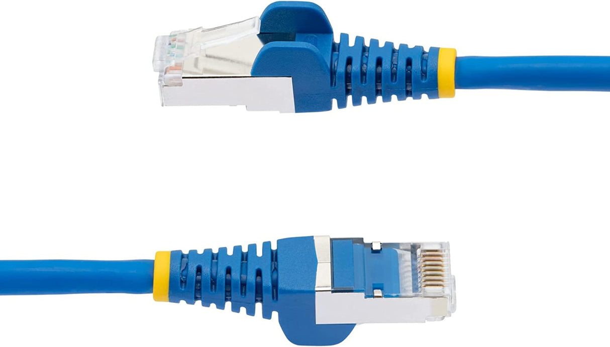 StarTech.com 15ft CAT6a Ethernet Cable - Low Smoke Zero Halogen (LSZH) - 10 Gigabit 500MHz 100W PoE RJ45 S/FTP Blue Network Patch Cord Snagless w/Strain Relief (NLBL-15F-CAT6A-PATCH)