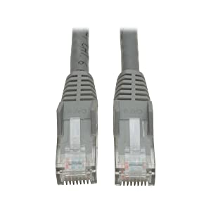 Tripp Lite Cat6 Gigabit Snagless Molded Patch Cable (RJ45 M/M) - Gray, 5-ft.(N201-005-GY)