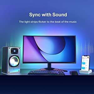 TP-Link Tapo Smart LED Light Strip, 16M RGB Colors, Sync-to-Sound, 16.4ft, Wi-Fi LED Lights Works w/ Alexa & Google Assistant, Trimmable, No Hub Required, 2-Year Warranty (Tapo L900-5) 16.4 ft.