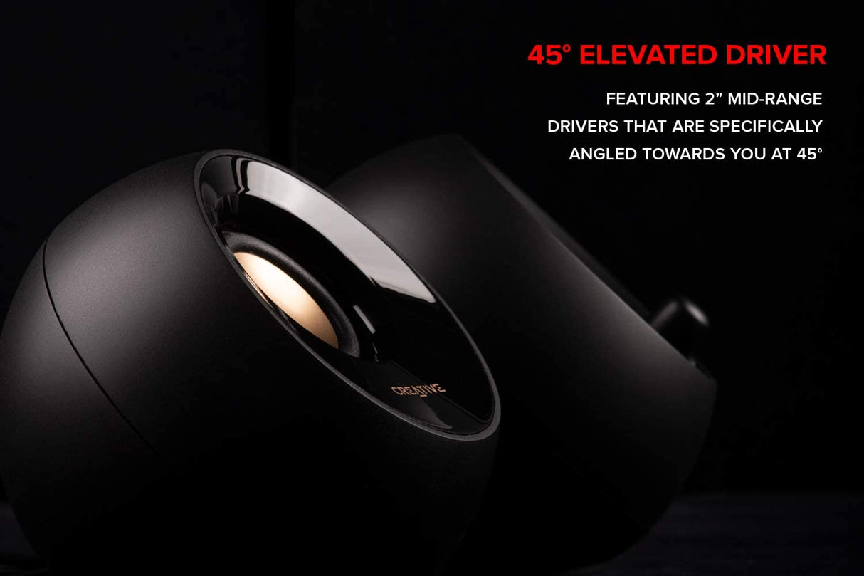 Creative Pebble Plus 2.1 USB-Powered Desktop Speakers with Powerful Down-Firing Subwoofer and Far-Field Drivers, Up to 8W RMS Total Power for Computer PCs and Laptops (Black) 2.1 USB-A Speaker with Subwoofer