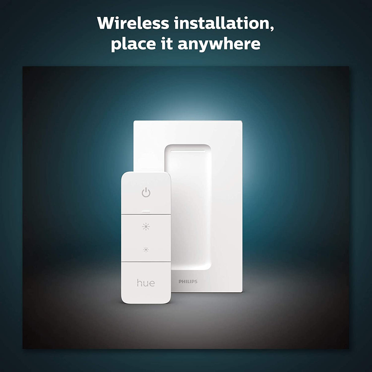 Philips Hue v2 Smart Dimmer Switch and Remote, Installation-Free, Smart Home, Exclusively for Philips Hue Smart Lights (2021 Version), white (562777)
