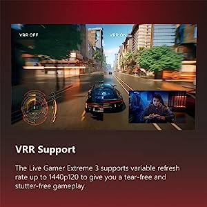 AVerMedia GC551G2 Live Gamer Extreme 3, Plug and Play 4K Capture Card for Gaming, Content Creating and Streaming, Supports Variable Refresh Rate, 4Kp30 Capture, 4Kp60 HDR Pass-Through 4K30 VRR Support