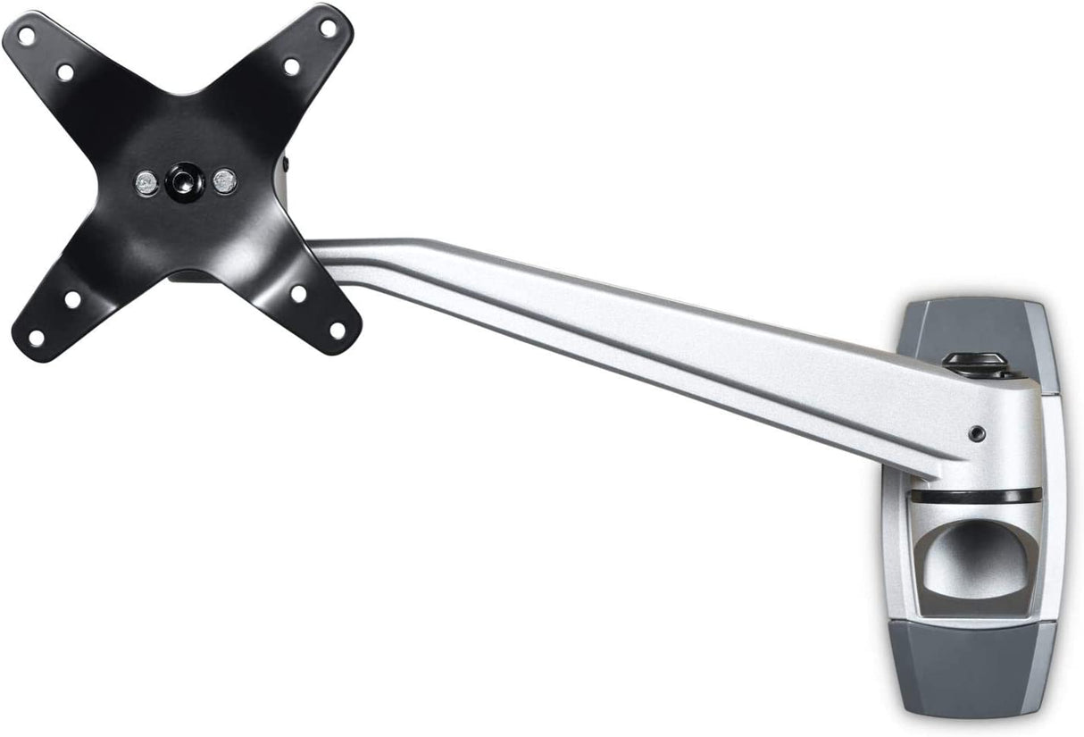 StarTech.com Wall Mount Monitor Arm - Premium - 10.2 Single Swivel - Supports Monitors 12 to 34 - VESA Monitor Wall Mount Bracket - Silver (ARMWALLDS2) Single-Swivel Silver