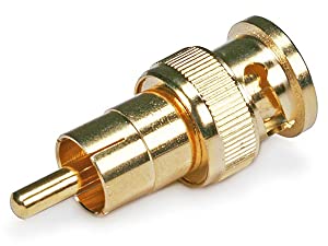 Monoprice BNC Female to RCA Male Adaptor - Gold Plated & BNC Male to RCA Male Adaptor - Gold Plated Adaptor + BNC Male to RCA Male Adaptor