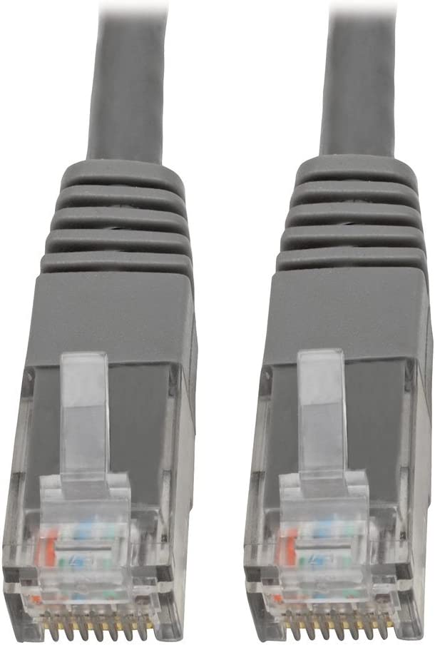 Tripp Lite Cat6 Cat5e Gigabit Molded Patch Cable RJ45 M/M 550MHz Gray 50ft 50' (N200-050-GY) 50 ft. Gray