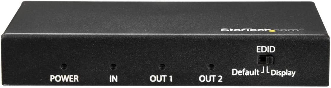 StarTech.com HDMI Splitter - 2-Port - 4K 60Hz - HDMI Splitter 1 In 2 Out - 2 Way HDMI Splitter - HDMI Port Splitter (ST122HD202), Black