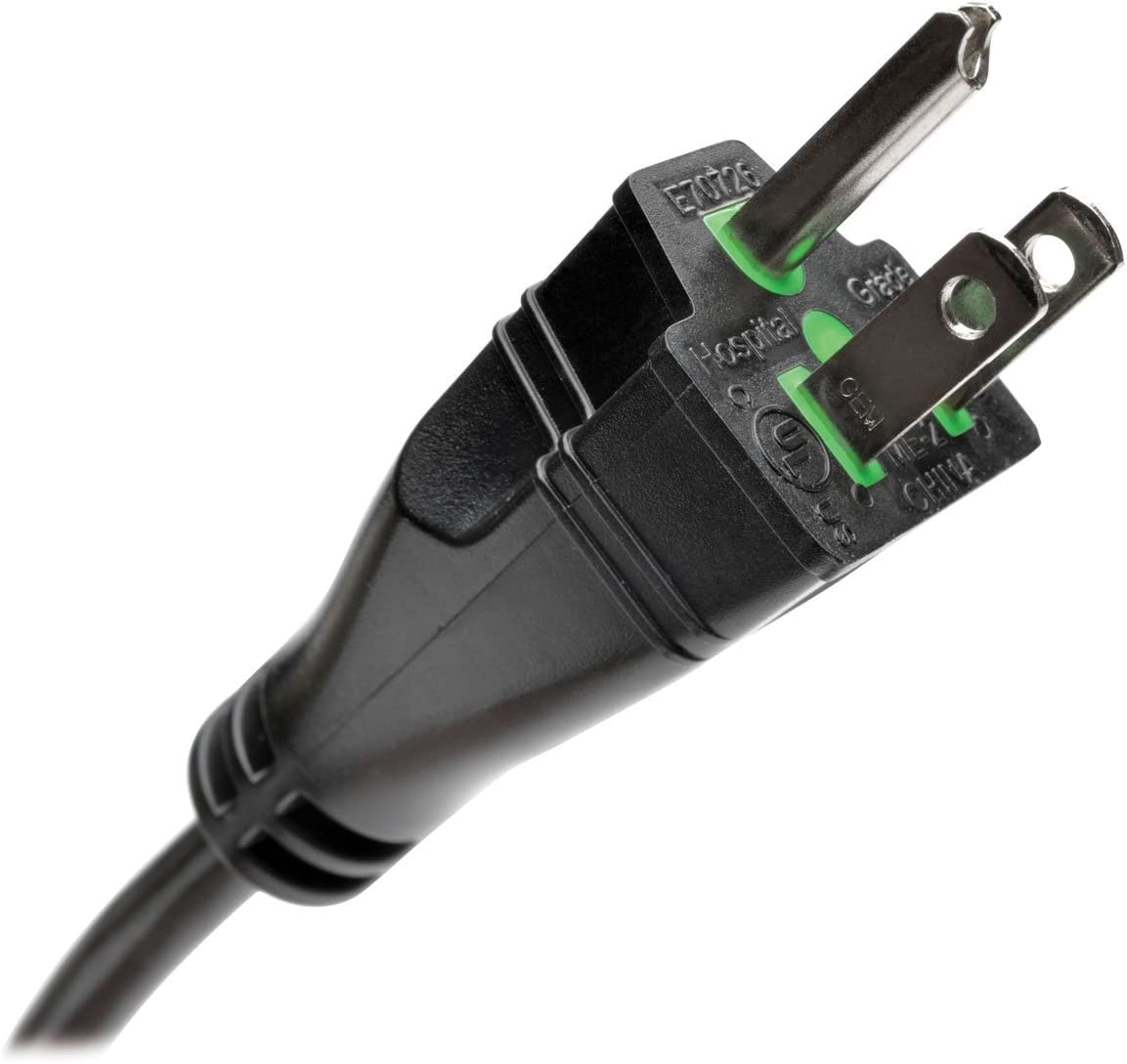 Tripp Lite Hospital Medical Power Cord, 10A, 18AWG, 5-15P to C13, 6' (P006-006-HG10) 6 ft. 10A