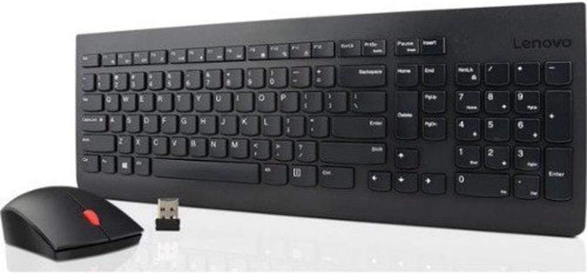 Lenovo 4X30M39471 Essential Wireless Keyboard & Mouse Combo (French Canadian Layout), Black.
