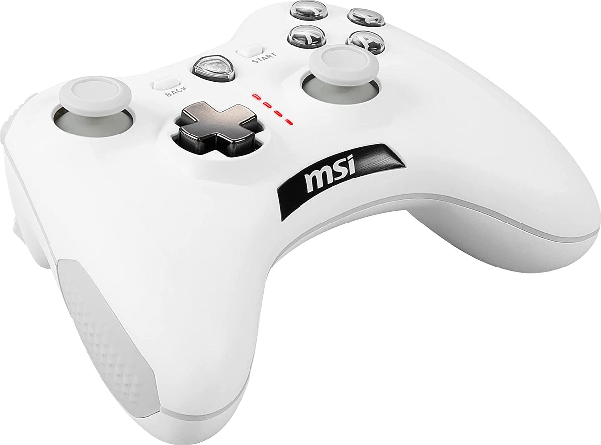 MSI Force GC30V2 White Wireless Gaming Controller, Dual Vibration Motors, Dual Connection Modes, Interchangable D-Pads, Compatible with PC & Android Force GC30 V2 WHITE