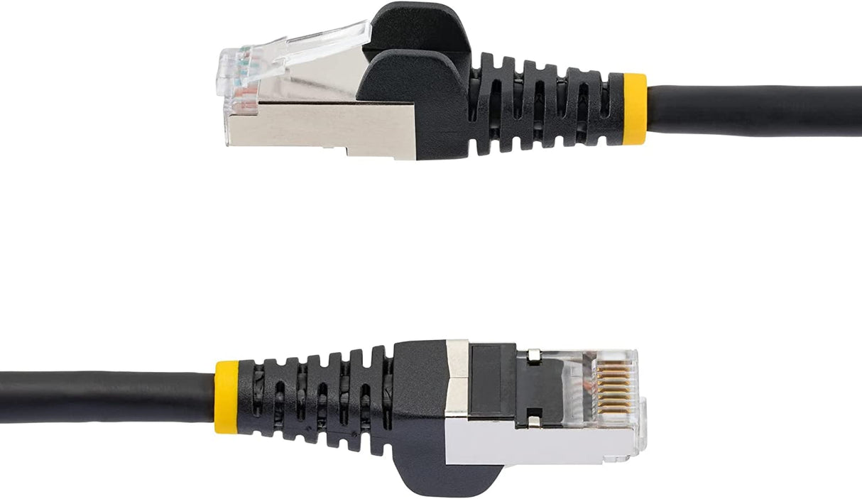 StarTech.com 7ft CAT6a Ethernet Cable - Low Smoke Zero Halogen (LSZH) - 10 Gigabit 500MHz 100W PoE RJ45 S/FTP Black Network Patch Cord Snagless w/Strain Relief (NLBK-7F-CAT6A-PATCH)
