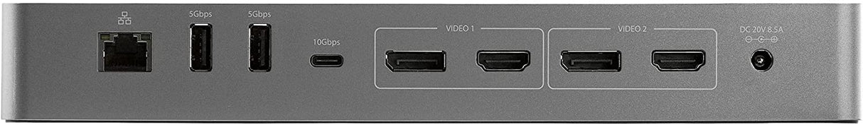 StarTech.com Thunderbolt 3 Dock w/ USB-C Host Compatibility - Dual 4K 60Hz DisplayPort 1.4 or Dual HDMI 2.0 Monitors - Single 8K - TB3/USB-C Laptop Docking Station - 96W PD, 5xUSB 10Gbps (TB3CDK2DH) 96W | DP 1.4