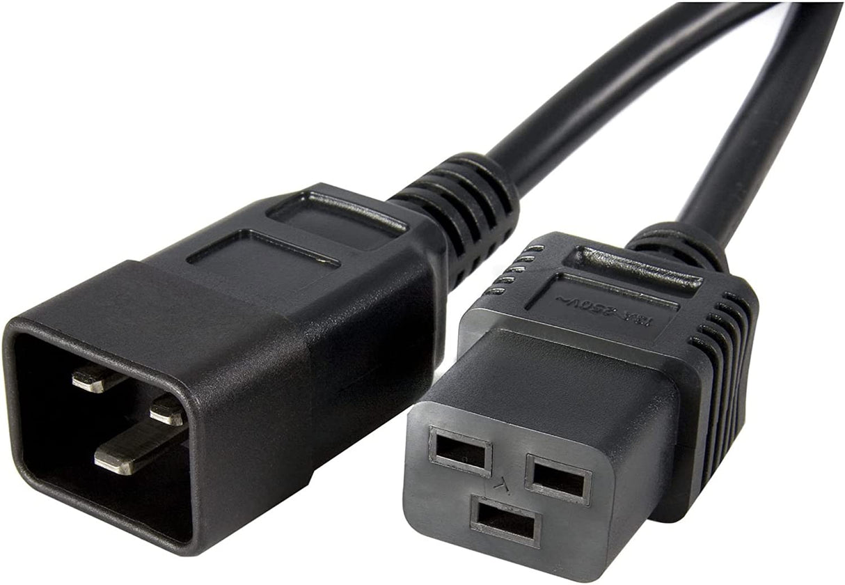 StarTech.com 6 ft Computer Power Cord - C19 to C20 - Power cable - IEC 60320 C20 to IEC 60320 C19 - 6 ft - black (PXTC19C206) 6 ft/2 m