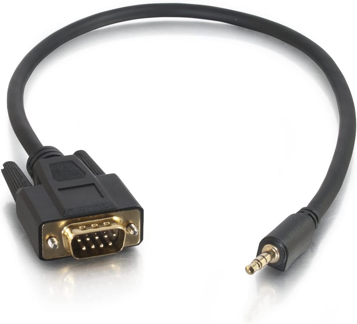 C2g/ cables to go C2G 02444 Velocity DB9 Male to 3.5mm Male Serial RS232 Adapter Cable, Black (1.5 Feet, 0.45 Meters) 1.50 Foot DB9 Male to Adapter Black