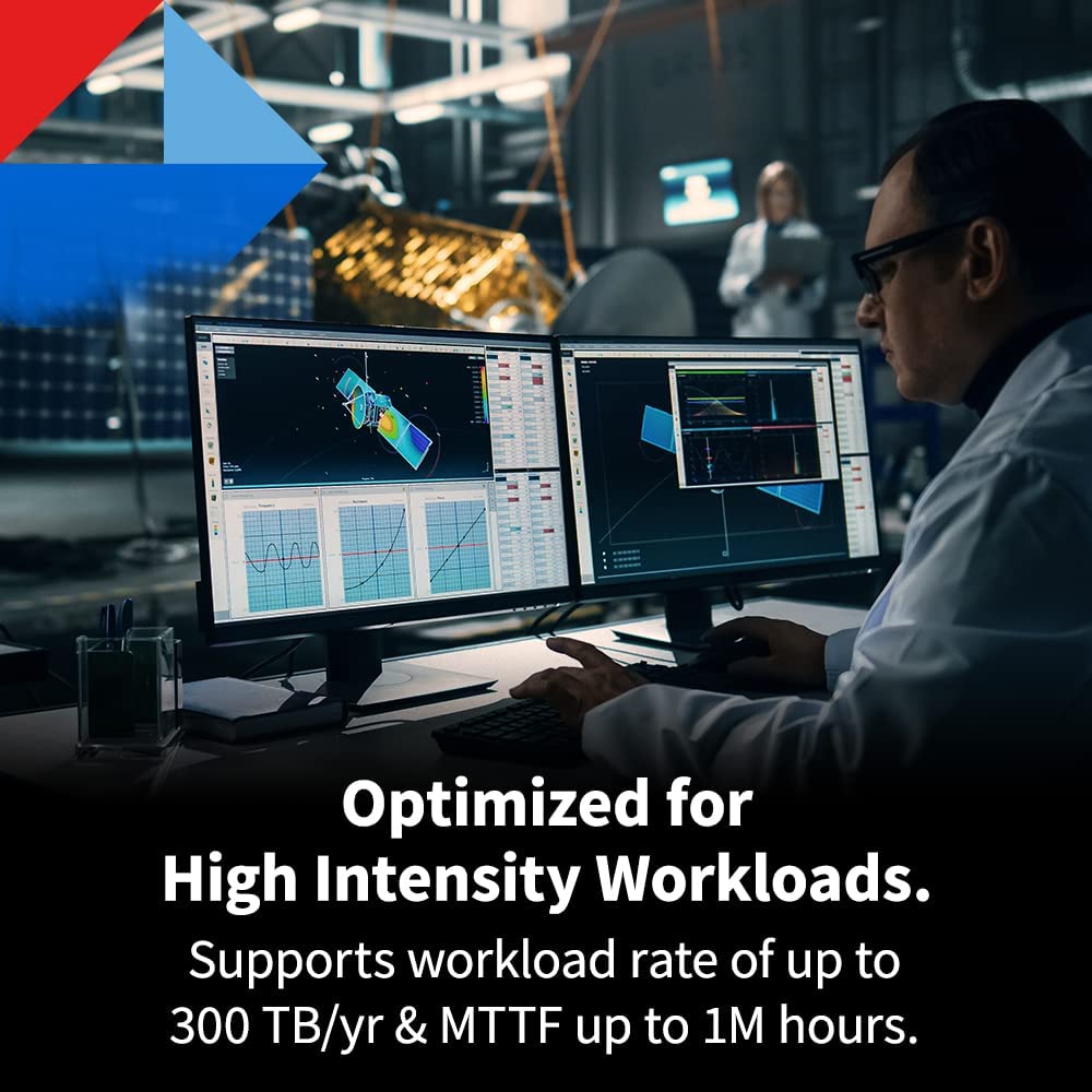 Toshiba X300 PRO 12TB High Workload Performance for Creative Professionals 3.5-Inch Internal Hard Drive – Up to 300 TB/Year Workload Rate CMR SATA 6 GB/s 7200 RPM 512 MB Cache - HDWR51CXZSTB Professional Workstation 12 TB