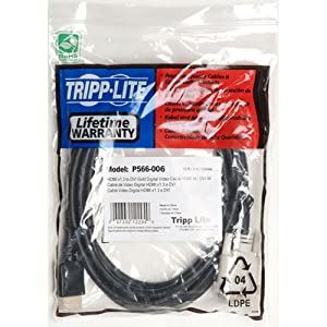 Tripp Lite HDMI to DVI Cable, Digital Monitor Adapter Cable (HDMI to DVI-D M/M) 6-ft.(P566-006) 6-feet