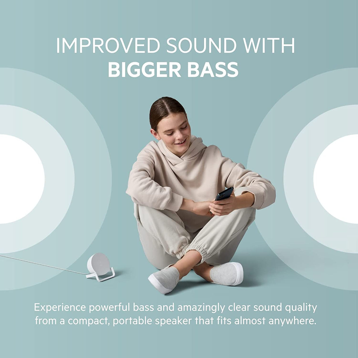 Belkin Wireless Charging Speaker (Wireless Charging Stand + Bluetooth Speaker Charger) Charge While Listening to Music, Streaming Videos, Video Calls, White (AUF001ttWH)