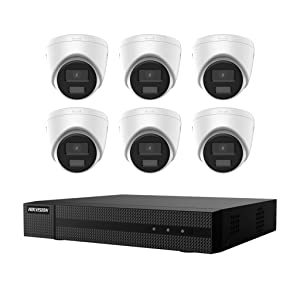 Hikvision usa Hikvision EKI-K82T46C 8 Channel Full Color Value Express Kit 4K PoE NVR w/ 2TB HDD + (6) 4MP Outdoor Turret IP Cameras w/ 2.8mm Lens