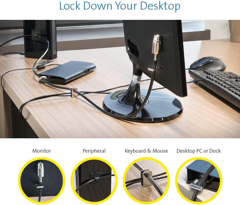 Kensington Desktop & Peripherals Locking Kit 2.0, Black (K64424WW)