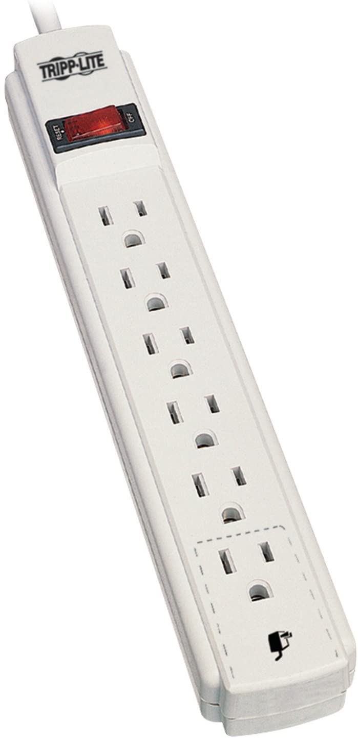 Tripp Lite 6 Outlet Home & Office Power Strip, 15ft Cord with 5-15P Plug (PS615) 6 Outlet + 15ft Cord