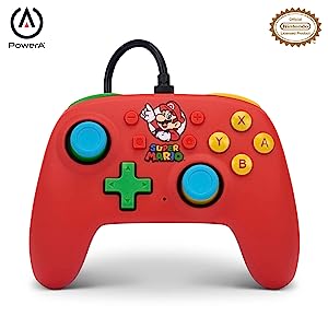 PowerA Nano Wired Controller for Nintendo Switch - Mario Medley, Nintendo Switch - OLED Model, Gamepad, game controller,