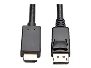 Tripp Lite DisplayPort to HDMI Active Adapter Cable, DP with Latches to HDMI (M/M), UHD 4K x 2K/1080p, 3 ft. (P582-003-V2-ACT),Black 3 ft. DisplayPort 1.2 Active Adapter