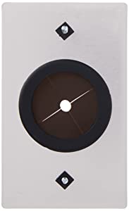 C2g/ cables to go C2G Wall Plate With 1.5" Rubber Grommet Cable Pass Through, Standard Electrical Box Mount, 40489 Brushed Aluminum Grommet Single Gang Wall Plate Brushed Aluminum