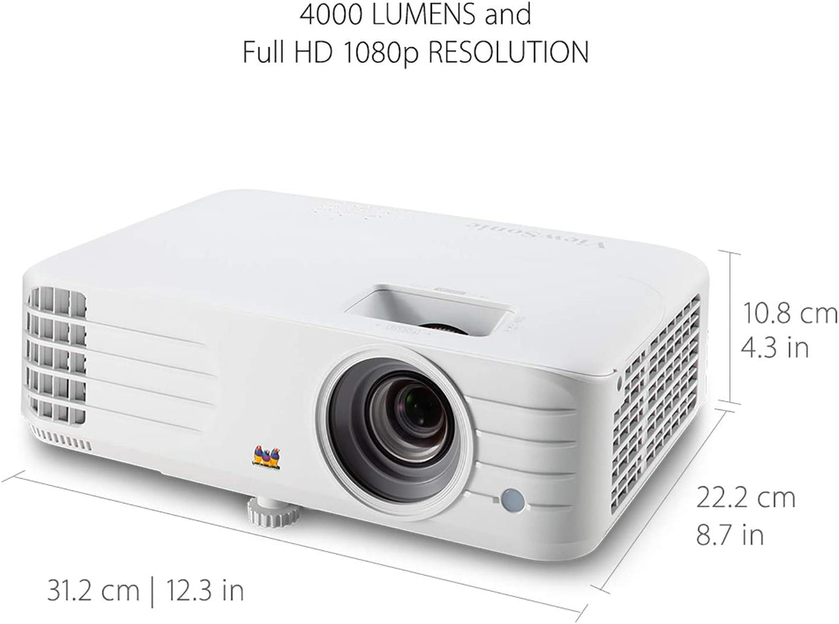 ViewSonic PG706HD 4000 Lumens Full HD 1080p Projector with RJ45 Lan Control Vertical Keystoning HDMI USB for Home and Office