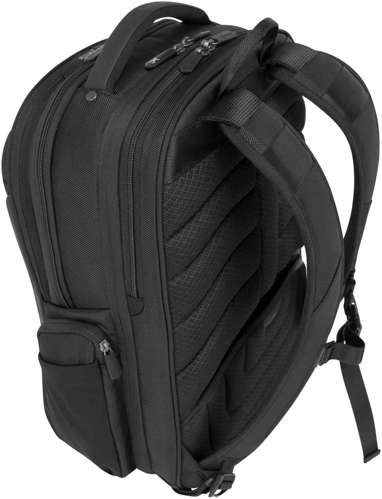 Targus Corporate Traveler Checkpoint-Friendly Professional Business Laptop Backpack with Protective Sleeve for 15.6-Inch Laptop, Black (CUCT02B) 15.6 inch Backpack
