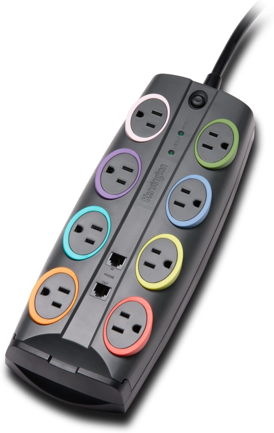 Kensington SmartSockets 8-Outlet, 8-Foot Cord, & 3090 Joules Premium Surge Protector (K62691NA) Premium (3090 Joules)