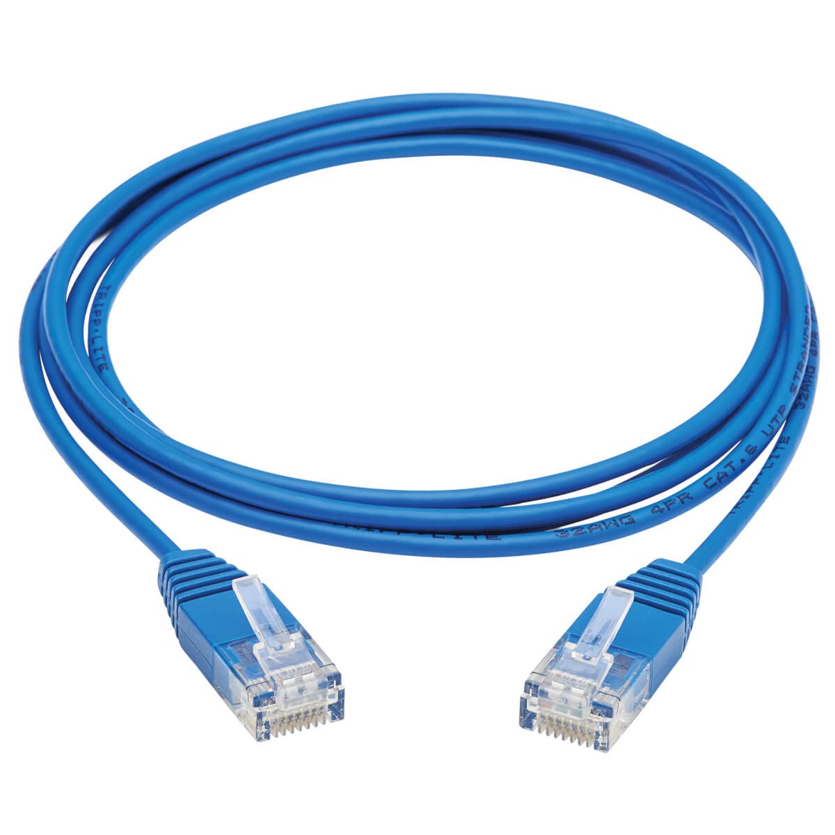 Tripp Lite CAT6 Ethernet Cable, Ultra Slim Cat6 Gigabit Cable, Molded UTP Network Patch Cable, Blue, 5 ft (N200-UR05-BL) 5ft.