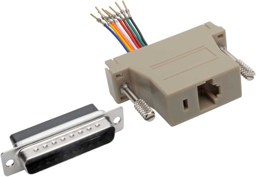 Tripp Lite DB25 to RJ45 Modular Serial Adapter M/F RS-232 RS-422 RS-485 (P440-825FM) DB25 to RJ45 (M/F)